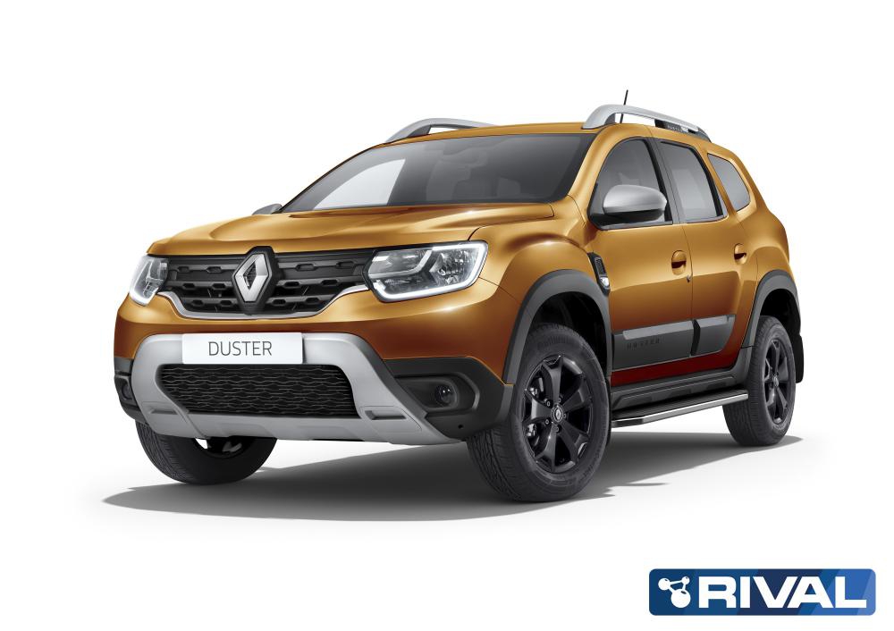 Боковые подножки Renault Duster с 2021 площадка "Premium"