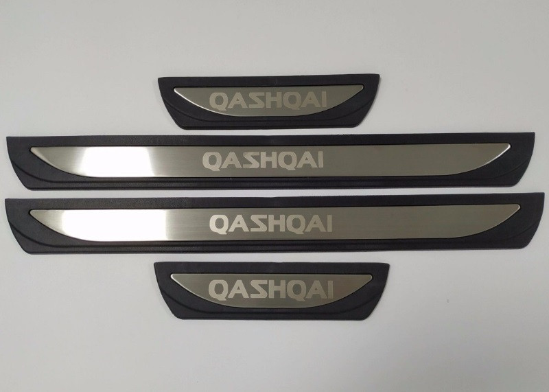 Накладки на дверные пороги с логотипом,OEM Style Nissan Qashqai 2007-2014