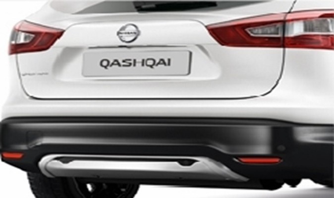 Накладка на задний бампер Nissan Qashqai с 2014 (для авто без парктроников)