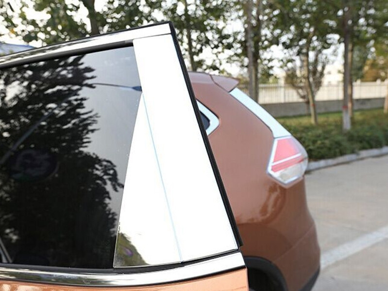 'Накладки на стойки дверей, 8 частей, хром Nissan X-Trail с 2014'