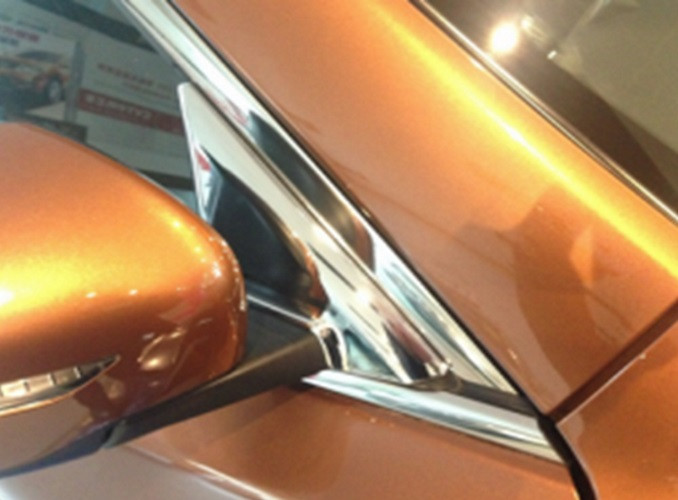 Накладки на треугольник основания зеркала, хром Nissan X-Trail с 2014