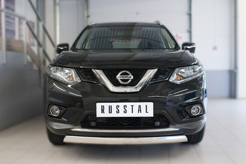 'Nissan X-Trail 2015-2018 Защита переднего бампера d75х42 (дуга) NXZ-002085'