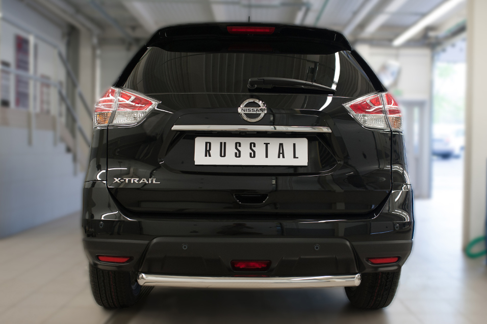 'Nissan X-Trail 2015-2018 Защита заднего бампера d63 (дуга,средняя часть) NXZ-002091'