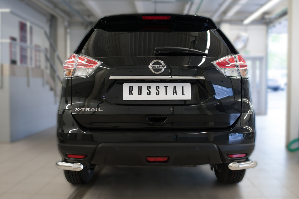 'Nissan X-Trail 2015-2018 Защита заднего бампера уголки d63(секции) NXZ-002095'