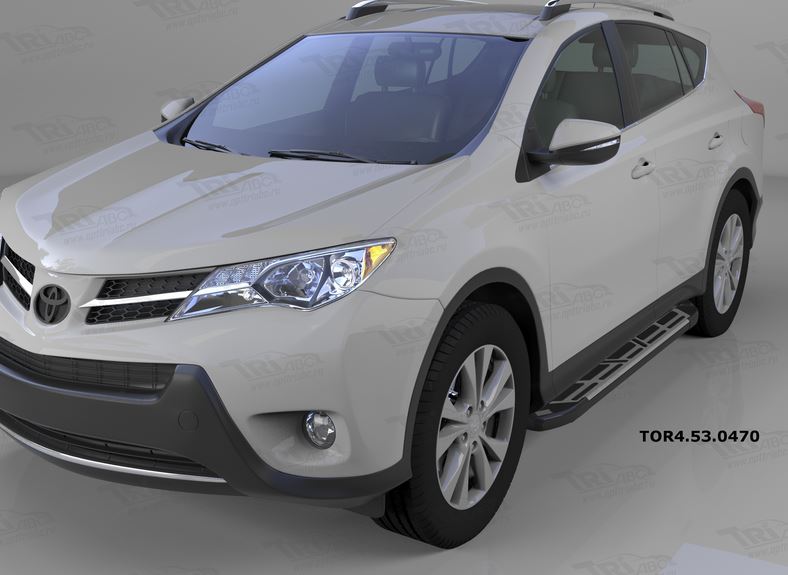 'Пороги алюминиевые Toyota RAV4 с 2013 (Corund Silver)'