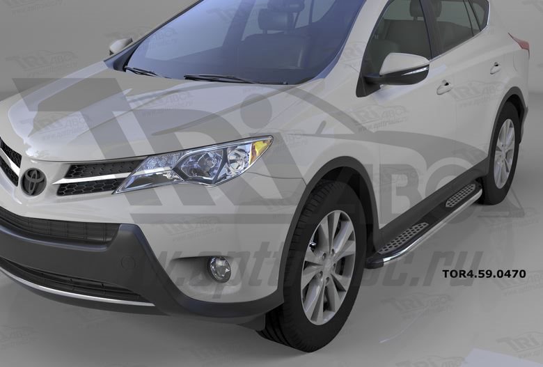 'Пороги алюминиевые Zirkon Toyota RAV4 с 2013'