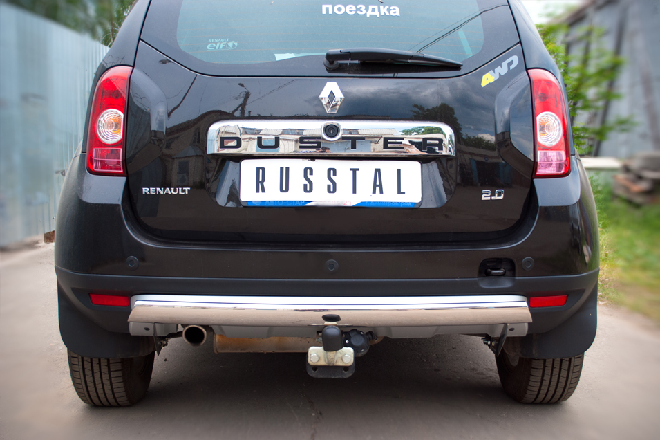 Renault Duster 4x4 2011-2014 защита заднего бампера d75х42 овал RD4Z-000445