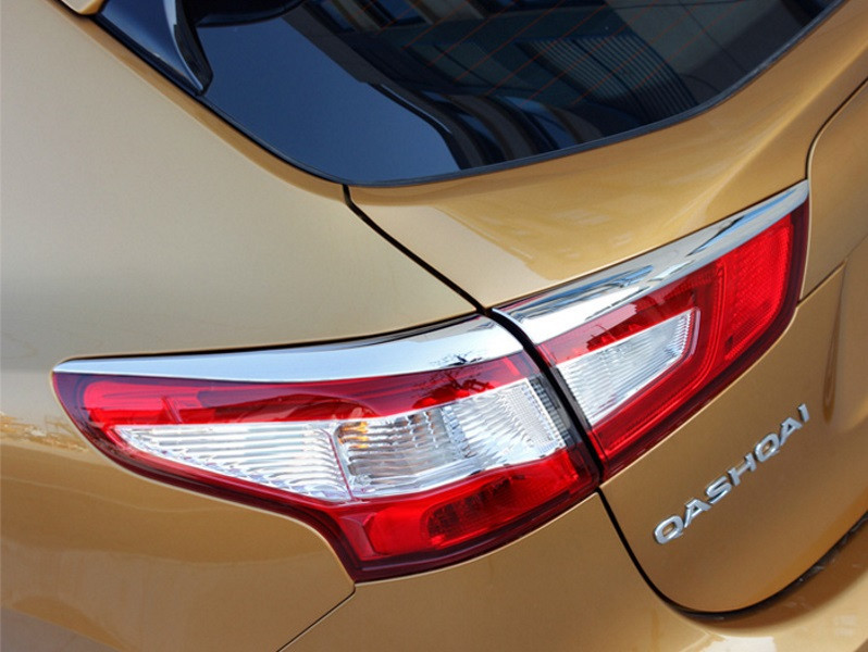 Накладки на задние фонари, хром Nissan Qashqai с 2014