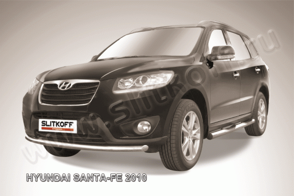 Защита переднего бампера Hyundai Santa Fe 2010-2012