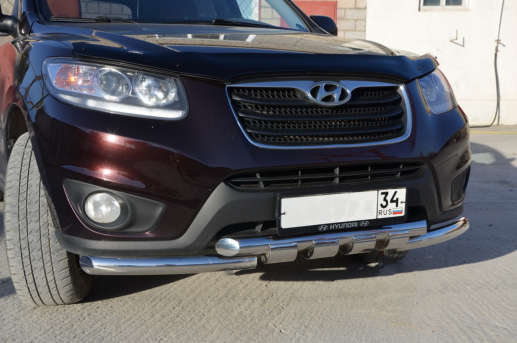 Защита переднего бампера Hyundai Santa Fe c 2010-2012 G