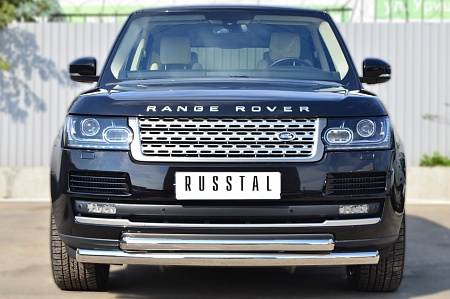 Защита переднего бампера Land Rover Range Rover с 2012 (двойная 1)