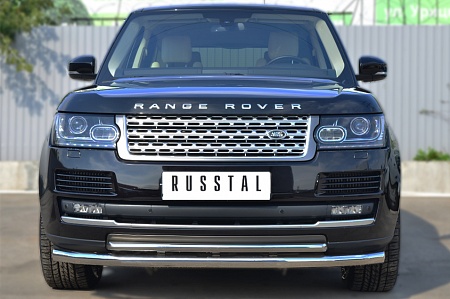 Защита переднего бампера Land Rover Range Rover с 2012 (двойная 2)
