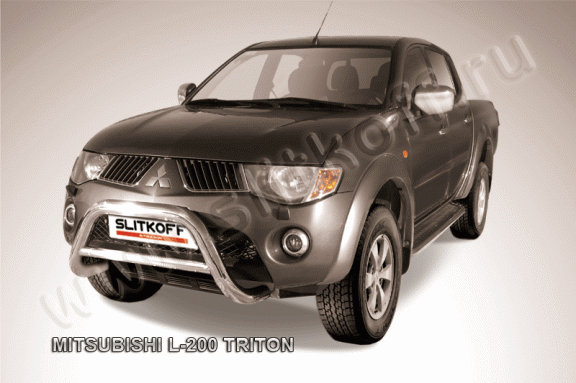 Защита переднего бампера Mitsubishi L200 2006-2014 (Низкая)