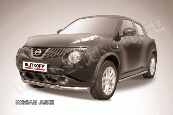Защита переднего бампера Nissan Juke с 2010 (двойная)