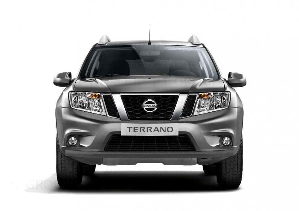 Защита переднего бампера Nissan Terrano с 2014 одинарная (черный)