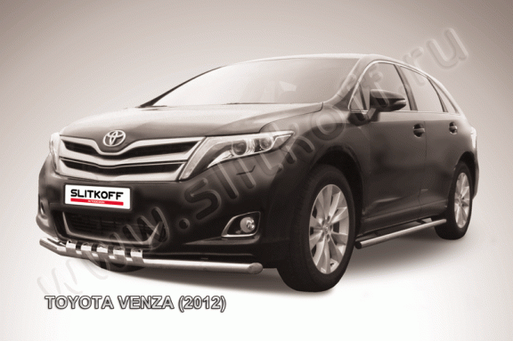 Защита переднего бампера с декоративными элементами Toyota Venza с 2013