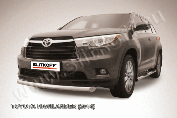 'Защита переднего бампера Toyota Highlander с 2014 (Радиусная)'