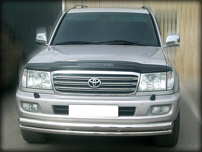 'Защита переднего бампера Toyota Land Cruiser 100 с 1998-2007 d-76+60 радиусная двойная'