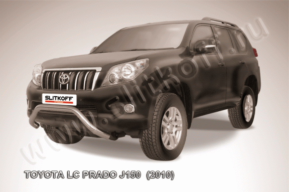 Защита переднего бампера Toyota Land Cruiser Prado 150 2009-2013 (Низкая "мини")