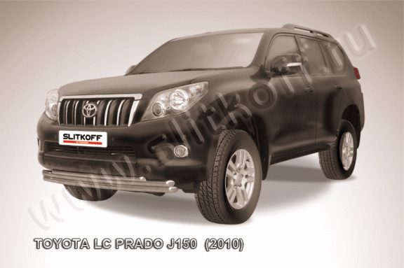Защита переднего бампера Toyota Land Cruiser Prado 150 2009-2013 (Тройная радиусная)