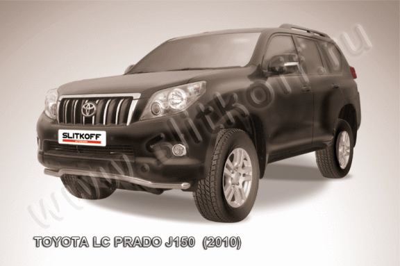Защита переднего бампера Toyota Land Cruiser Prado 150 2009-2013 (Волна)
