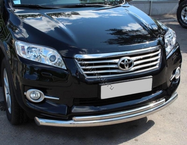 Защита переднего бампера Toyota RAV4 2010-2012 (Двойная 2)