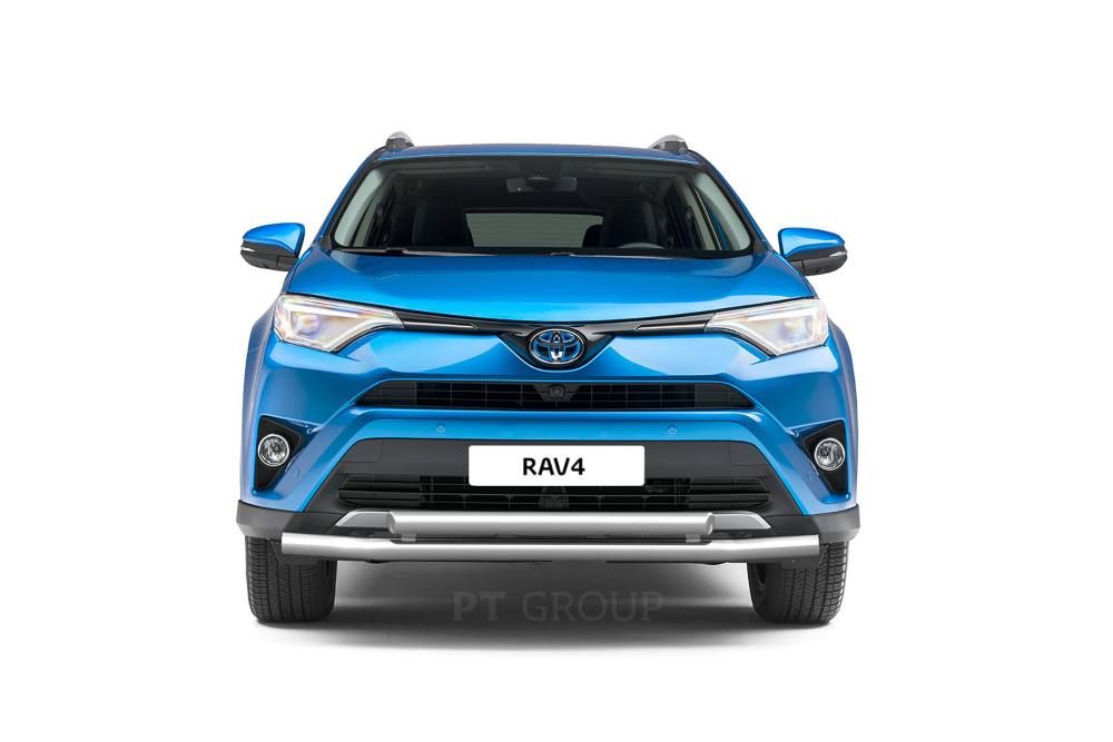 Защита переднего бампера Toyota RAV4 с 2013-2018 двойная