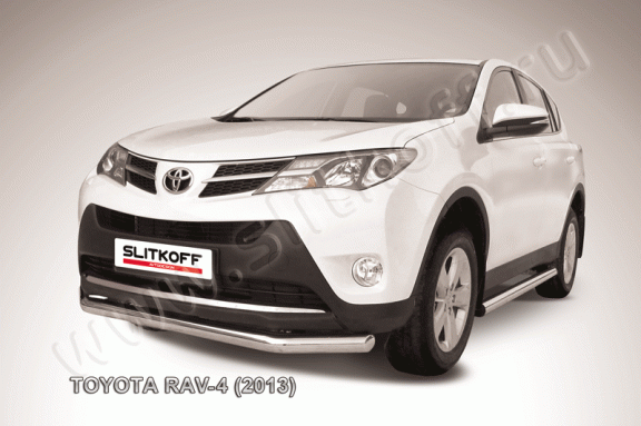 'Защита переднего бампера Toyota RAV4 с 2013'