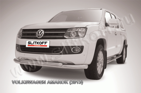 Защита переднего бампера Volkswagen Amarok с 2010 (Двойная 2)