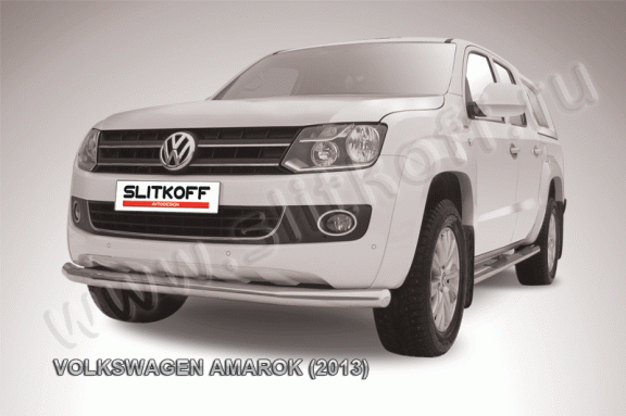 'Защита переднего бампера Volkswagen Amarok с 2010 (одинарная 2)'