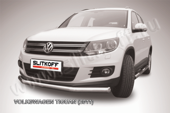 Защита переднего бампера Volkswagen Tiguan с 2011