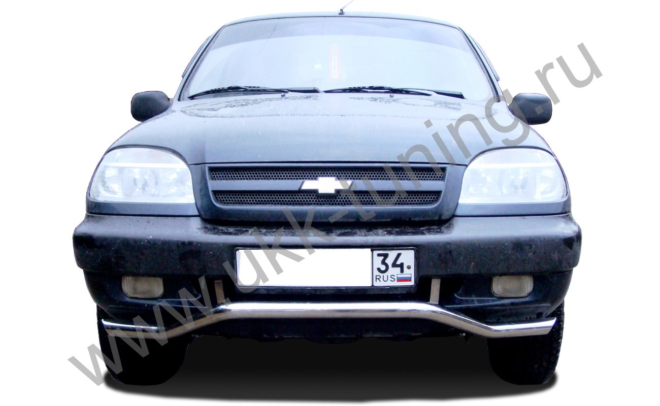 Защита переднего бампера «волна» Chevrolet Niva 2002-2009