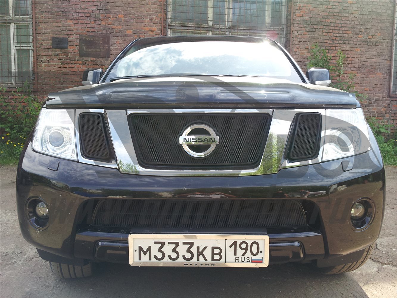 Защита радиатора Nissan Pathfinder 2010-2014 (Black)