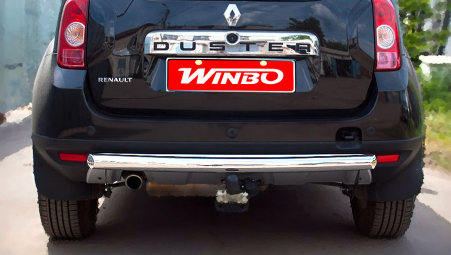 Защита заднего бампера  Renault Duster 2010-2014 (для версии 4Х2 )