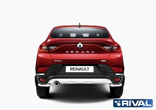 Защита заднего бампера Renault Arkana с 2019 d42 уголки