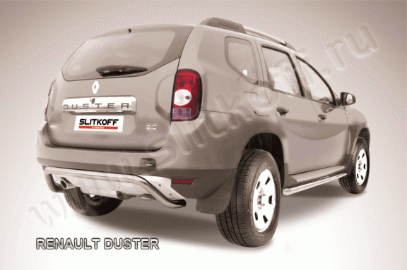 Защита заднего бампера Renault Duster 2010-2015 (Скобка)
