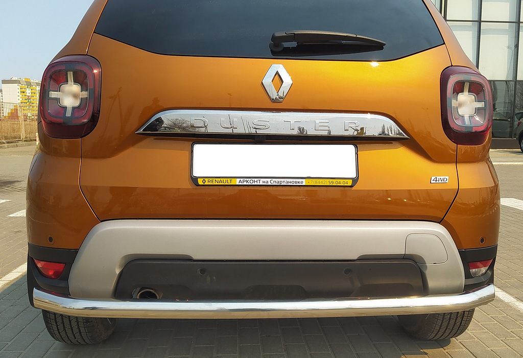 Защита заднего бампера Renault Duster c 2021