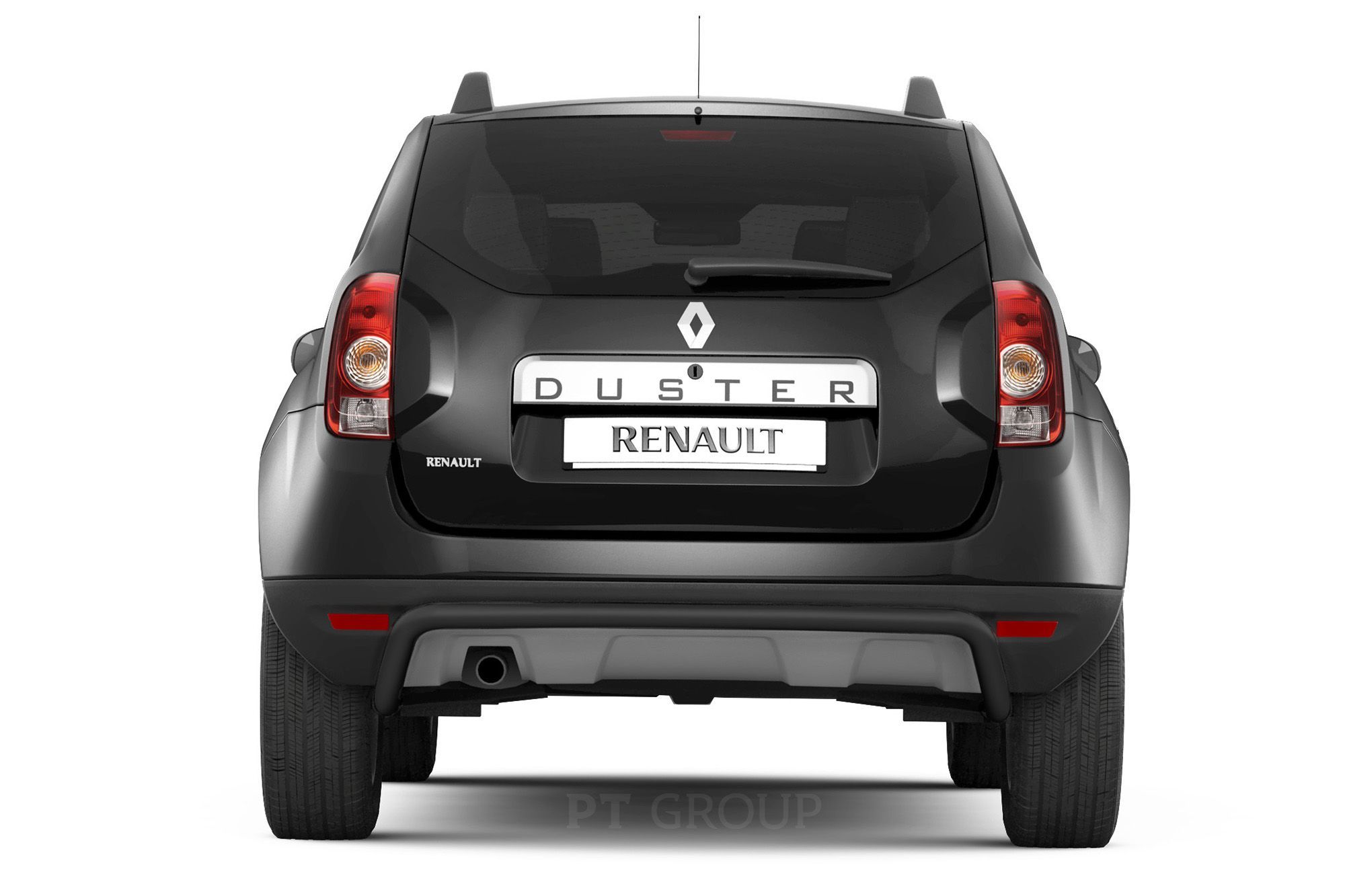 Защита заднего бампера Renault Duster с 2012 (черный)