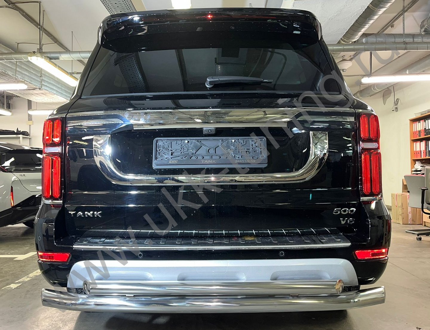 Защита заднего бампера двойная Tank 500 с 2023