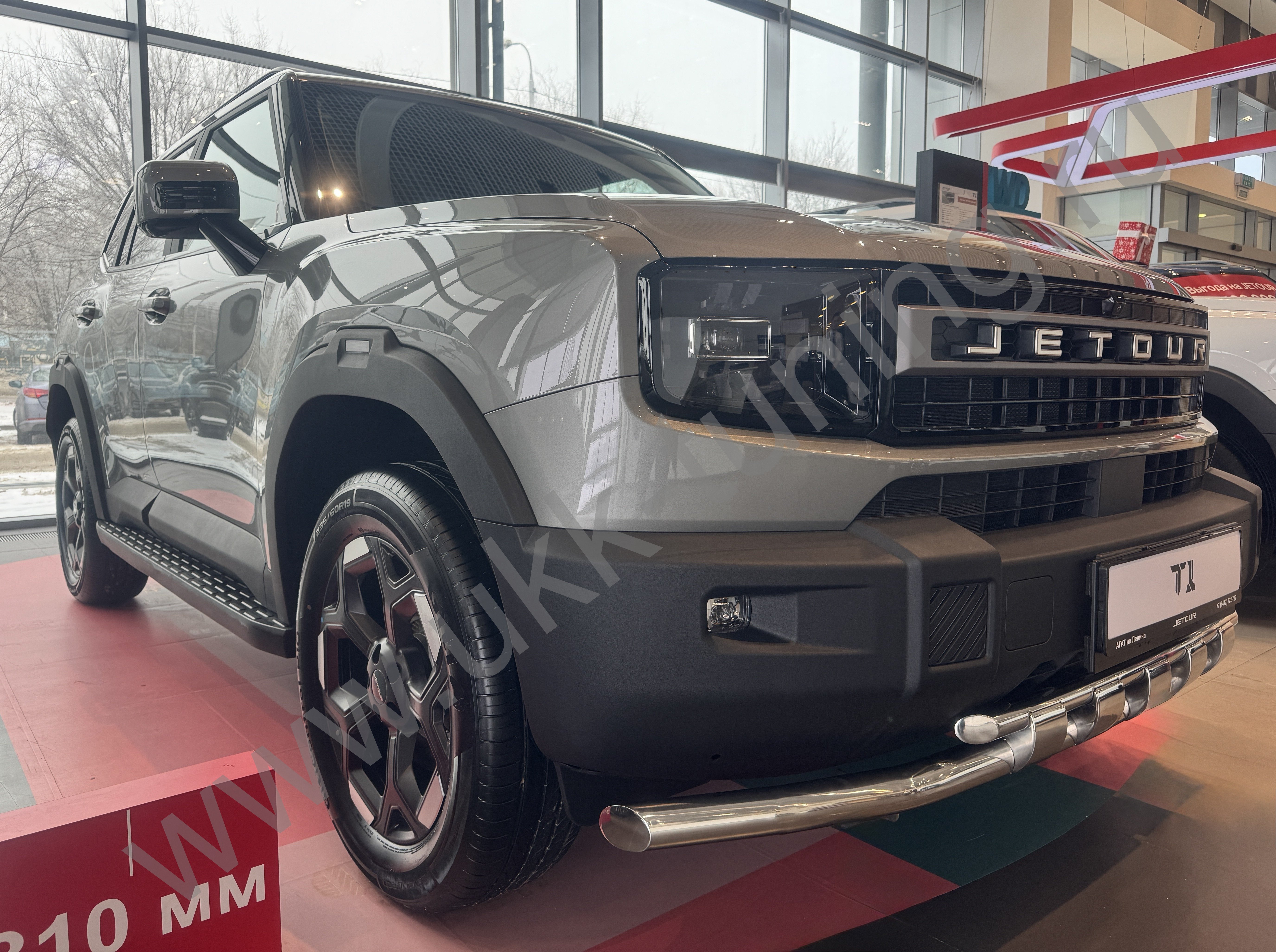 Защита переднего бампера двойная с перемычками Jetour T1 с 2025