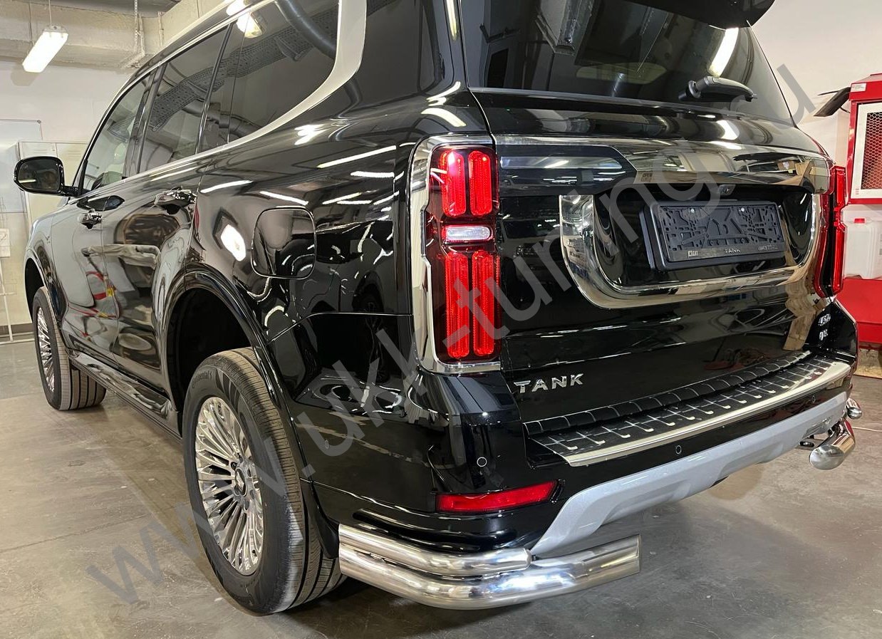 Защита заднего бампера угловая двойная Tank 500 с 2023