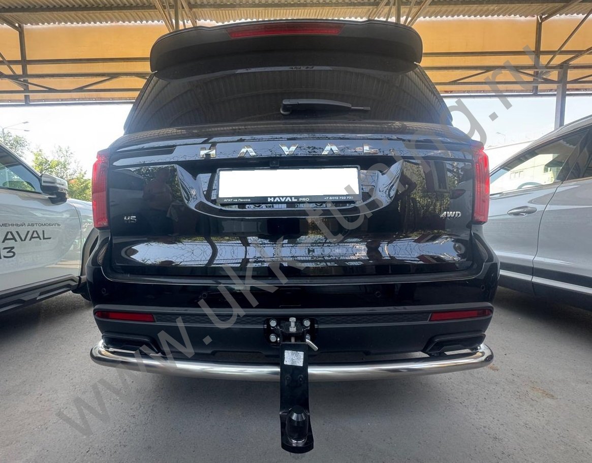 Защита заднего бампера угловая большая Haval H5 с 2024