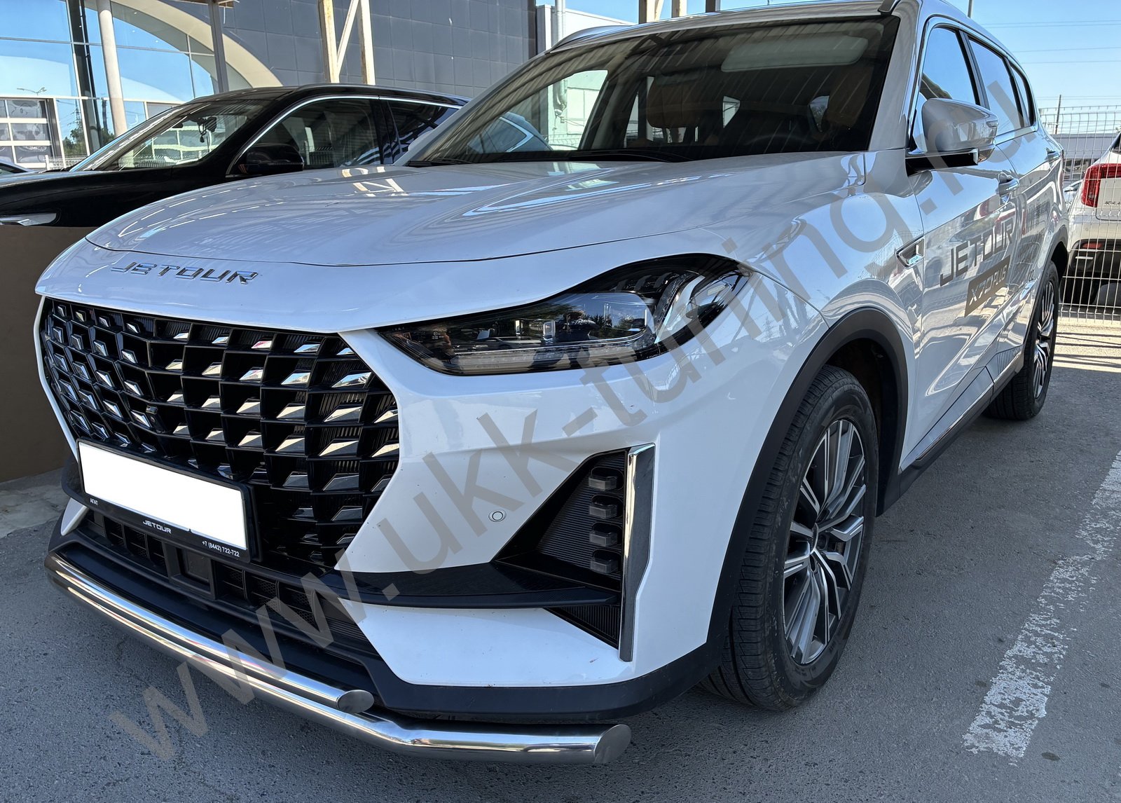 Защита переднего бампера двойная Jetour X70 Plus с 2023