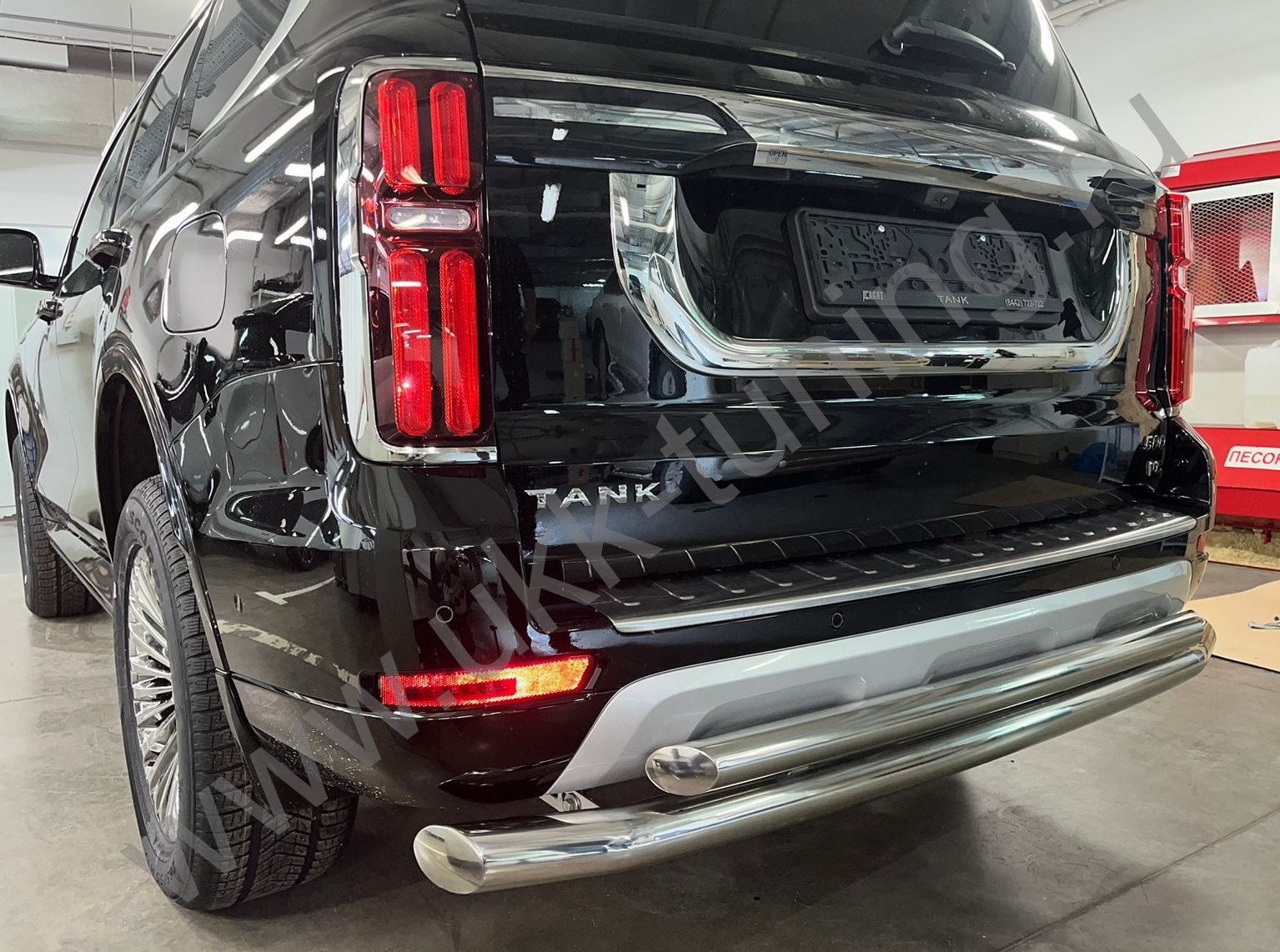 Защита заднего бампера двойная Tank 500 с 2023