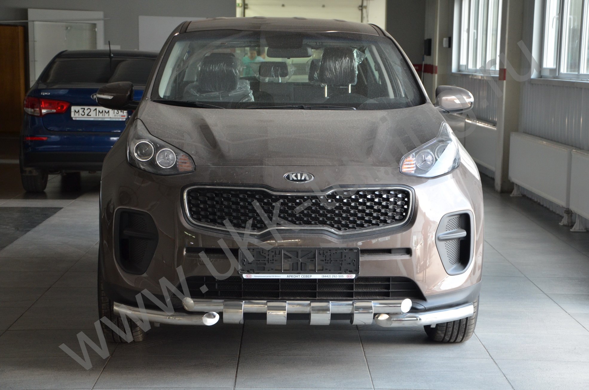 Защита переднего бампера G Kia Sportage 4 с 2015-2018