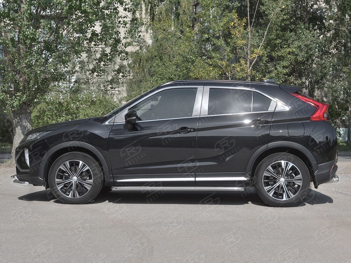MITSUBISHI ECLIPSE CROSS 2018- Пороги труба d42 с листом (Лист алюм, профсталь) (вариант 2) MEL-0030472 MITSUBISHI ECLIPSE CROSS 2018- Пороги труба d42 с листом (Лист алюм, профсталь) (вариант 2) MEL-0030472