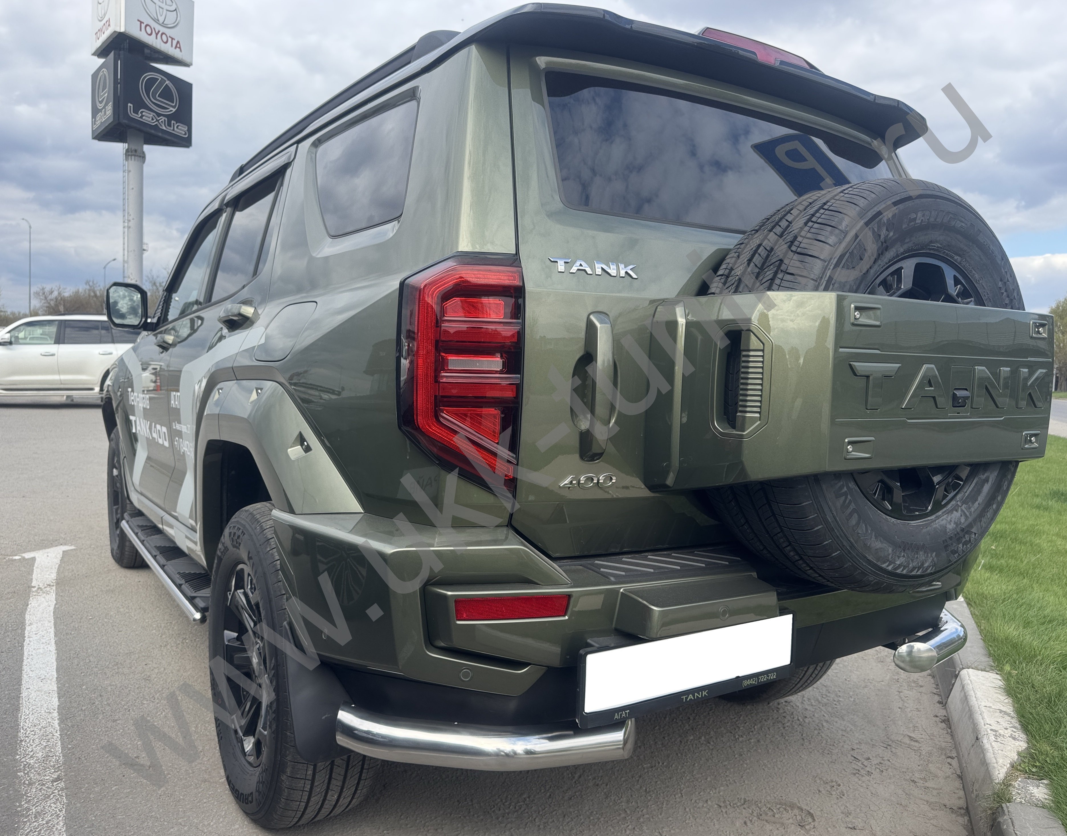 Защита заднего бампера угловая Tank 400 с 2023