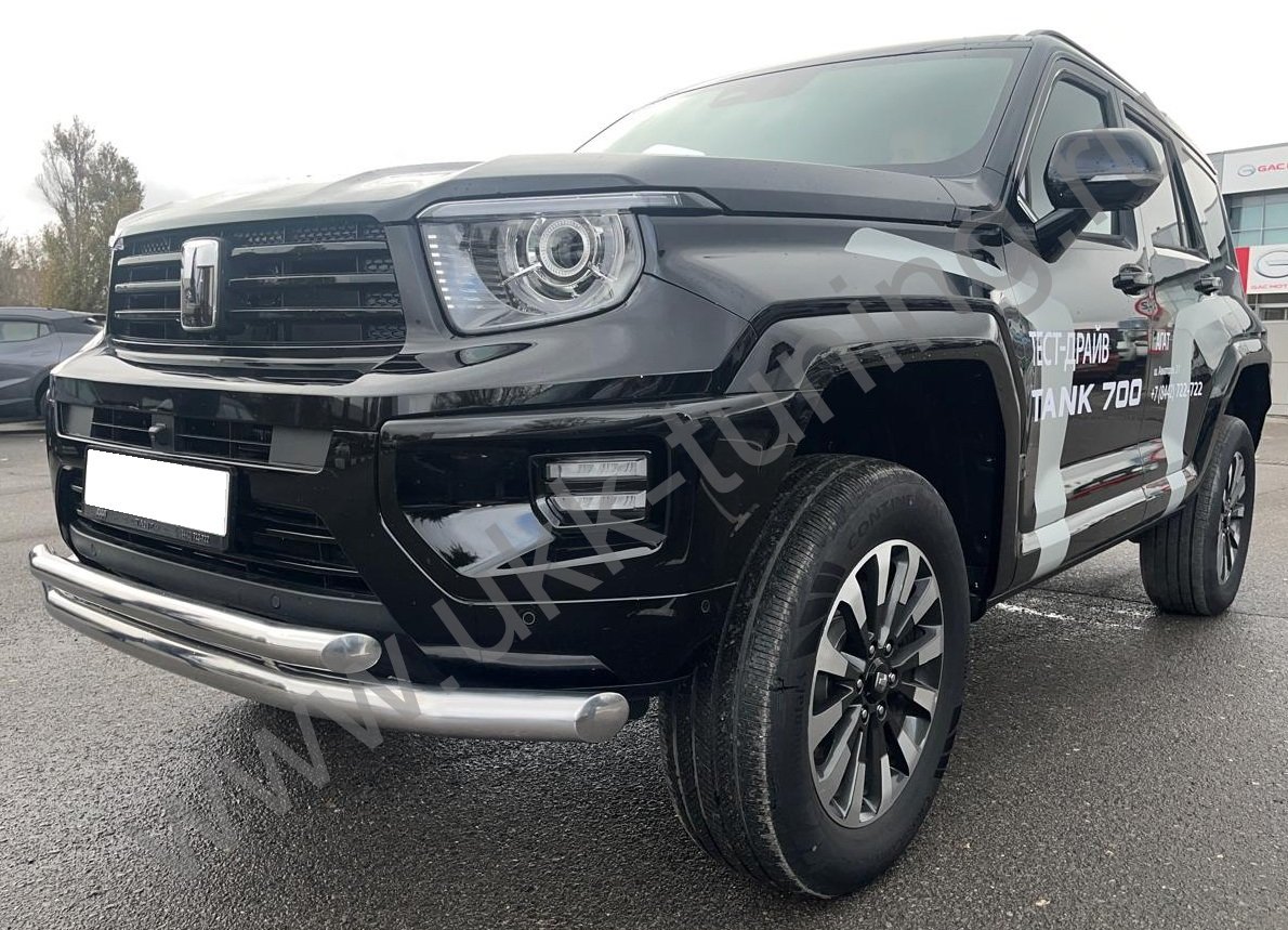 Защита переднего бампера двойная Tank 700 с 2024