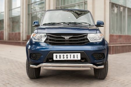 Защита переднего бампера UAZ Patriot с 2014 (Волна)