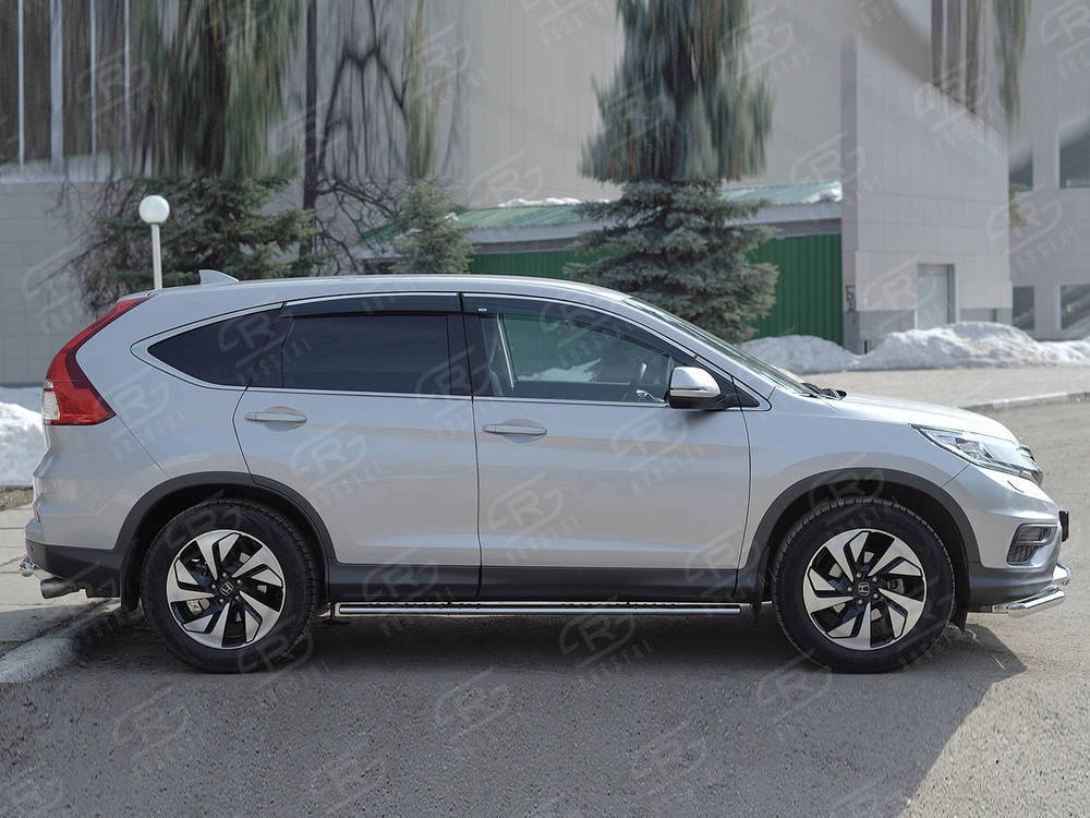 HONDA CR-V 2015-2016 20 Пороги труба 75х42 овал с проступью HCRO-002223 HONDA CR-V 2015-2016 20 Пороги труба 75х42 овал с проступью HCRO-002223